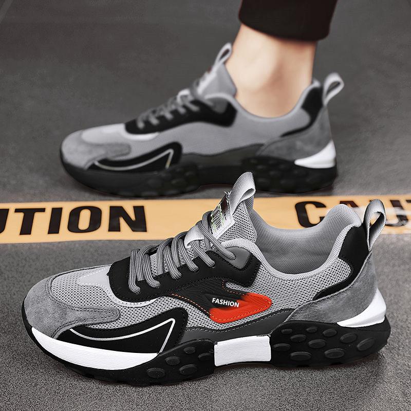 New Men's Shoes Mesh Fashion Low Top Shoes Fashionable Casual Sneakers Men's Comfortable Soft Sole Men's Running Shoes