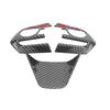 3pcs Steering Wheel Frame Cover Control Button Trim Set Fit for Harrier Venza XU80 2020 2021Carbon Fiber Texture
