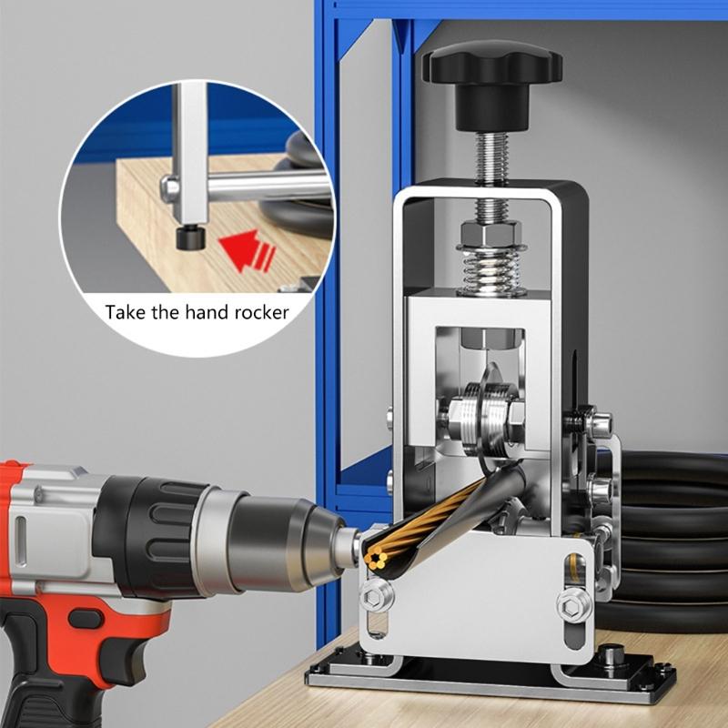 Copper Wire Stripper Machine With Adjustable Manual Operation Suitable For Scrap Cable Recycling With Hand Crank Option