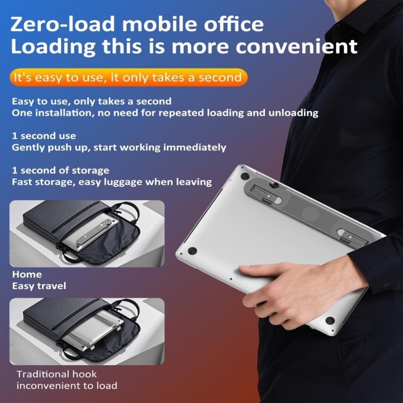 Foldable Aluminum USB C Stand Dock 7 Port Expansion Dock 4K60Hz 100W Charging Ethernet Card Reader For Laptops