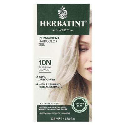 Herbatint, Μόνιμη Βαφή σε Μορφή Gel, 10N Πλατινέ Ξανθό, 4.56 fl oz (135 ml)