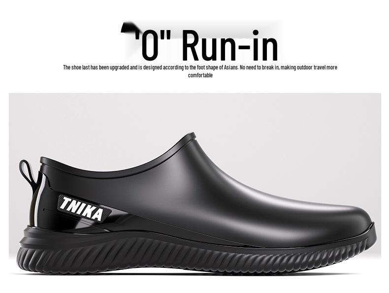 Men's Low-Top Slip-On Anti-Slip Rain Boots