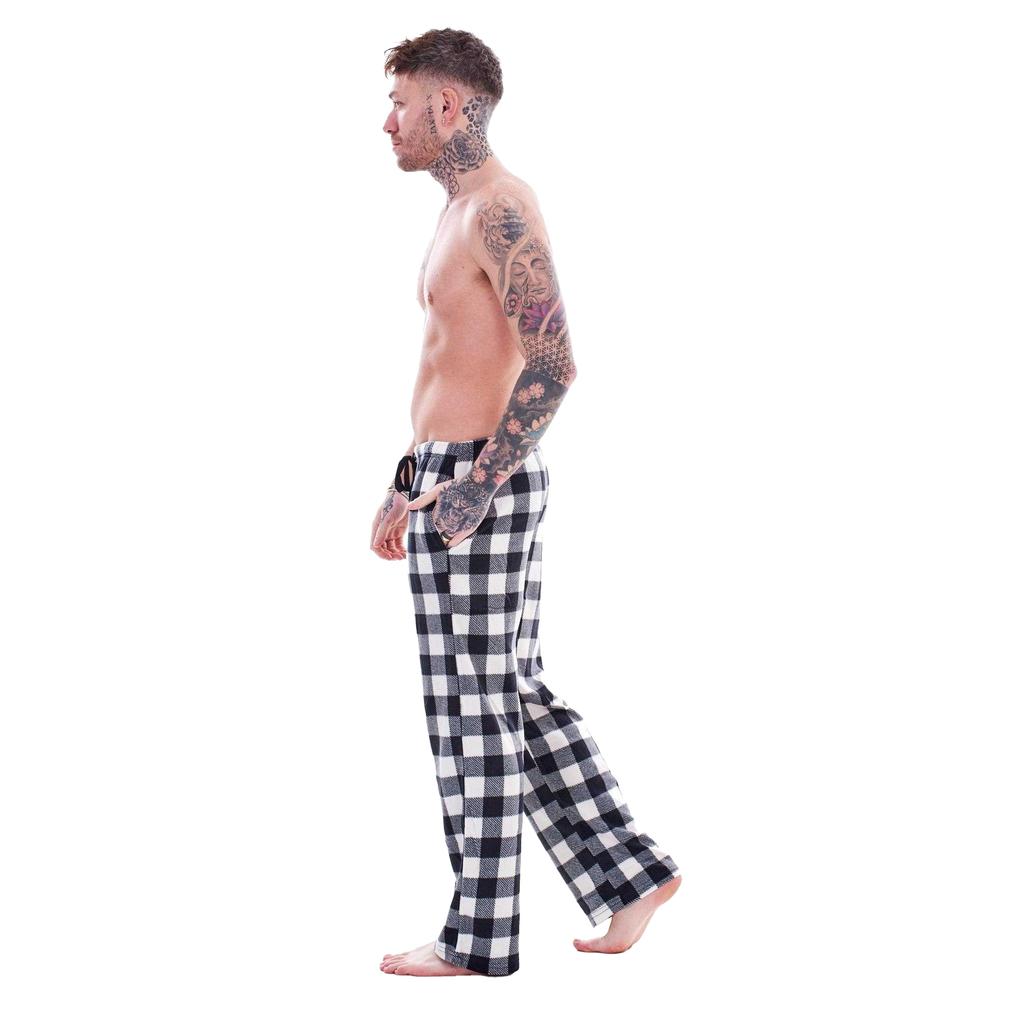 Keanu Mens Buffalo Check Lounge Pants (Pack of 2)