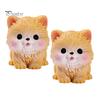 Mini Resin Animal Figurines 2Pcs Dog Figurines, Cute Puppy Miniature Figures, Small Micro Landscape Accessories Ornaments for Landscape, DIY