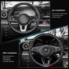 GLC GLB Kryt volantu do auta Protiskluzové uhlíkové vlákno Krytky rukojeti volantu Pro Mercedes Benz AMG W204 W205 W203 W211 W212 W213 W