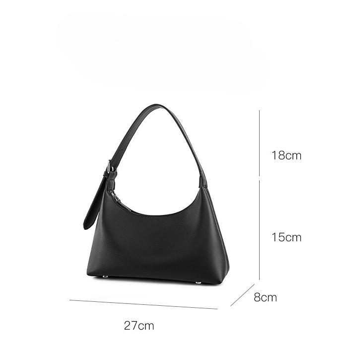 IELGY Women's Solid-color Underarm Bag, One-shoulder Handbag with Dumplings