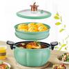 2 Layer Micro-Pressure Pot Large Capacity Steamer Stew Pot  Gas Induction Cooker