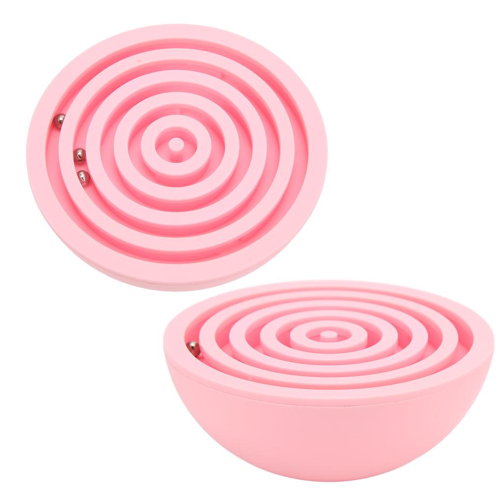Balancing Maze Toy Bright Colors Semicircle Light Weight Maze Ball Toy Brain Games for Kids Early Education Pink
