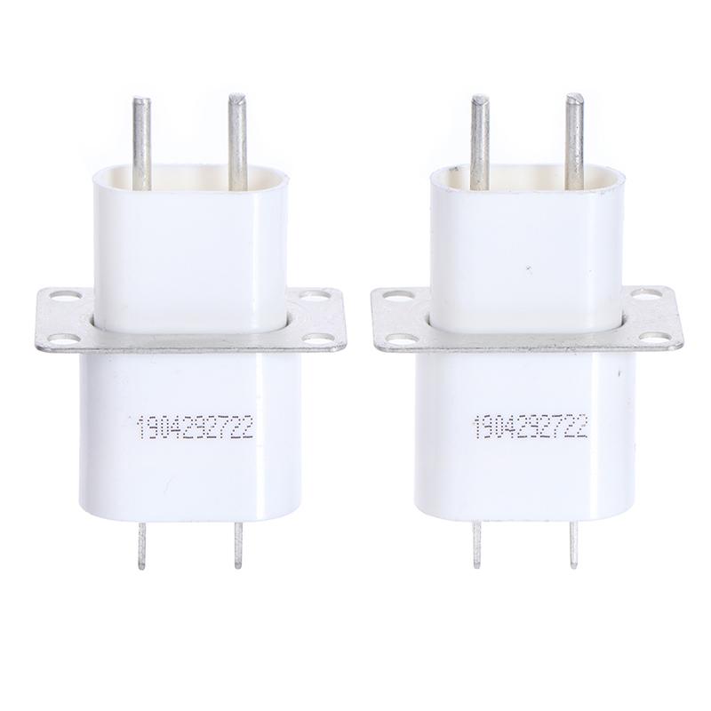 2Pcs Microwave Oven Magnetron W/ Through-Core Capacitor Pin Sockets Converter