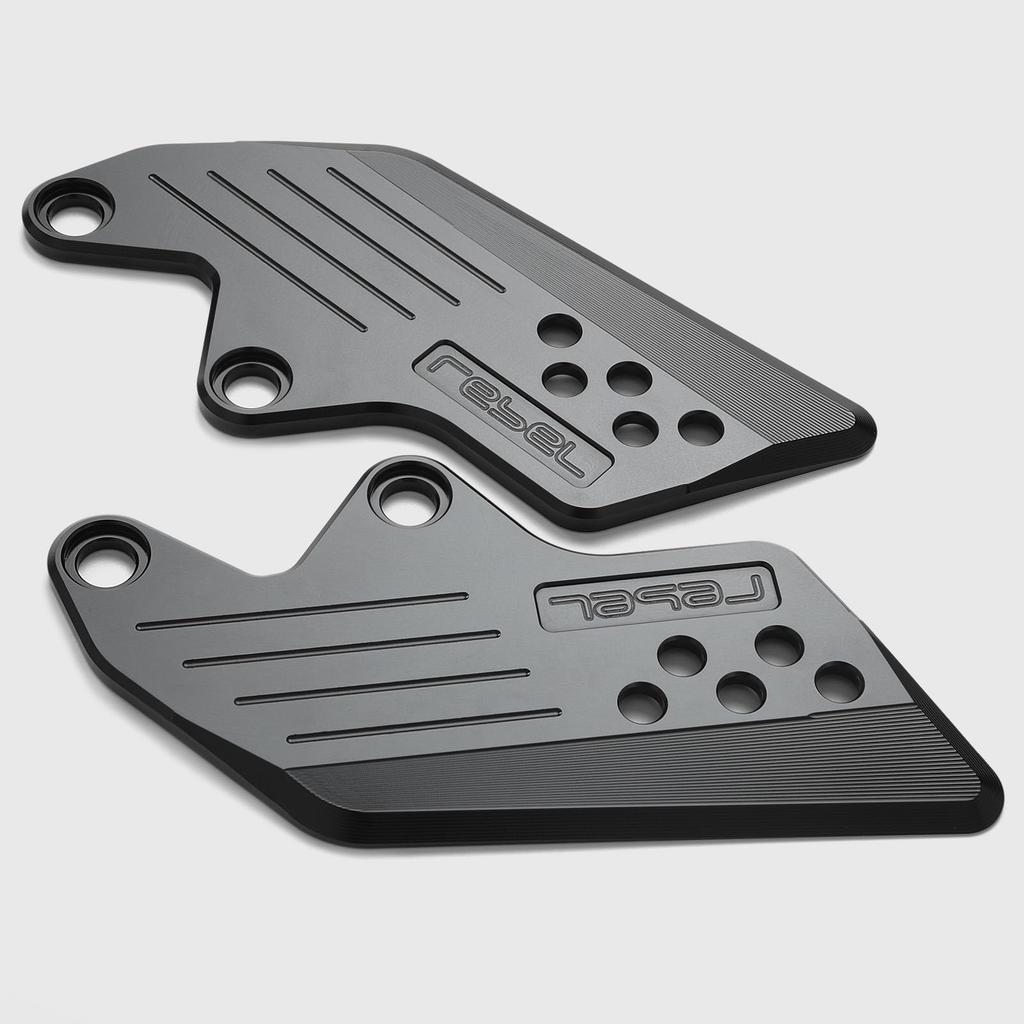 WOOGA Motorcycle Front Footpeg Protection Cover Footpeg Footrest Set Foot Plate Guard Protector Applicable Models Honda Rebel CMX1100 / DCT CMX 1100 P