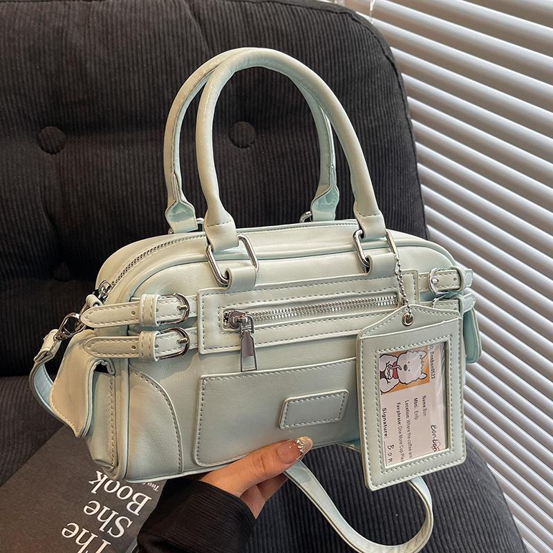 Trend fashion locomotive style personalized handbag bag versatile commuter high texture messenger bag women