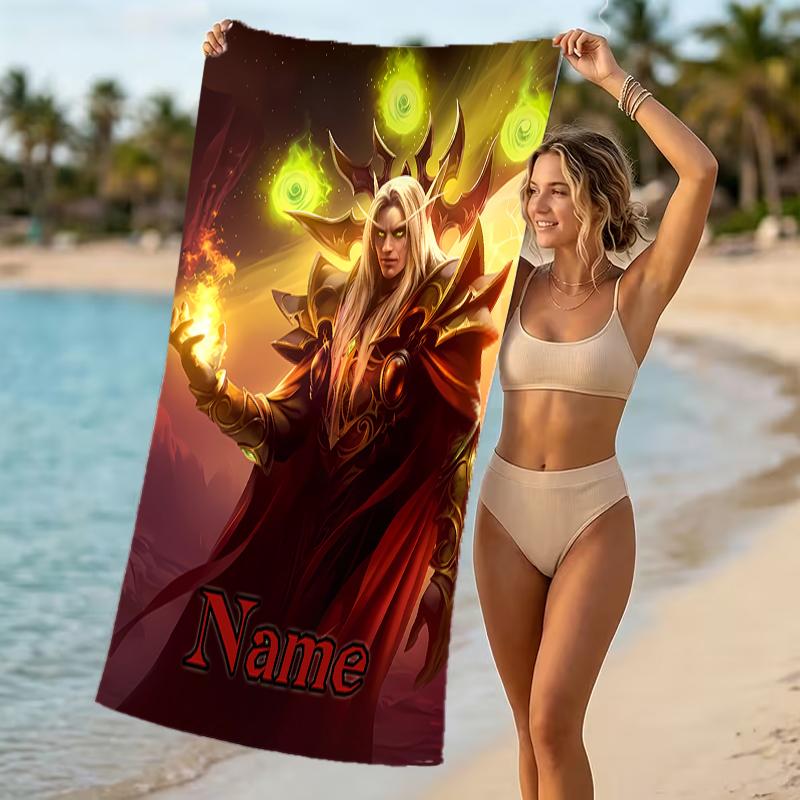 Customizable personalized beach towels World of Warcraft themed designs.Suitable for the beach, yoga, sports;ideal as beach accessories