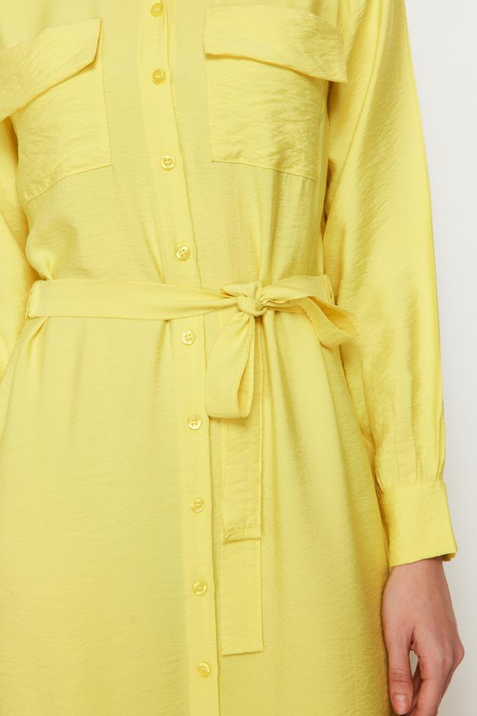 Dámská móda Nové hidžábové šaty Skořicový pas Elastický pásek s kapsou Detailní tkané šaty