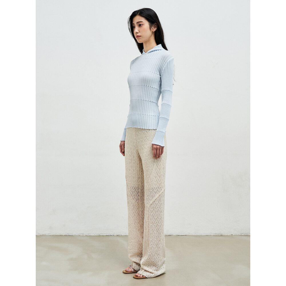 Anggae Lace Line Pants Ivory