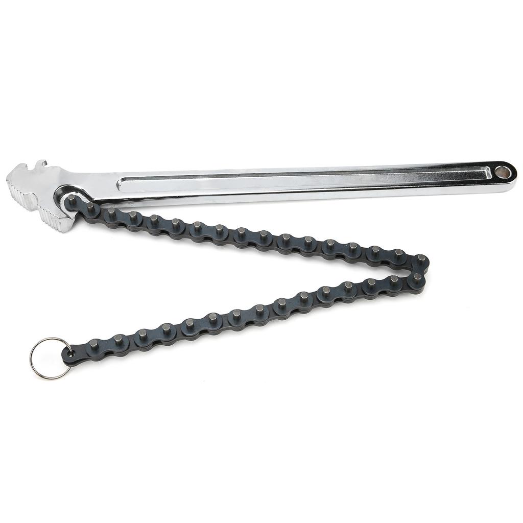 Chain Wrench High Hardness Surface Polished ChromePlated Chrome Vanadium Steel Hand Tool(15in )