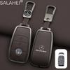 CRX1 Leather Car Key Case Cover Keychain For Mercedes Benz W205 W213 X253 W222 W206 W223 X254 EQE EQS A C E S GLC EQ Series 2015-2026