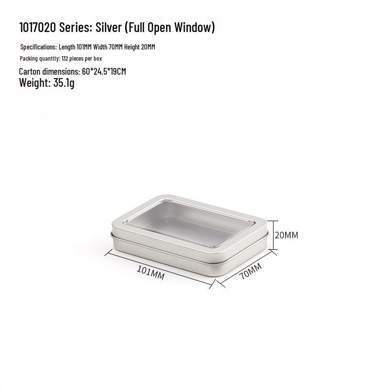 Ready Stock Tin Wearable Nail Storage Box with Window - Manicure Packaging E18