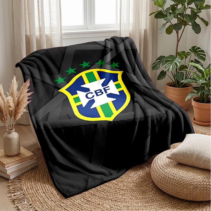 Brazil national football team Theme blanket Soft Flannel Fleece Blanket Warm Lightweight Throw Blanket for Home Sofa Bed