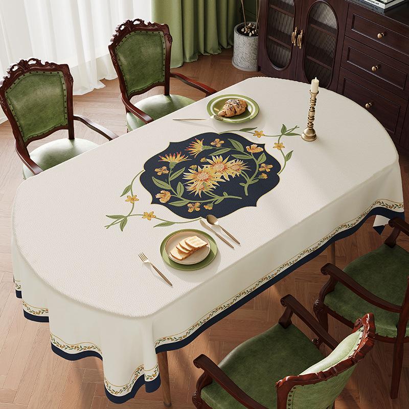 Versatile Anti Scald Tablecloth Environmentally Friendly Printed Hotel Table Mat Wear Resistant Party Large-sized Thick Cover