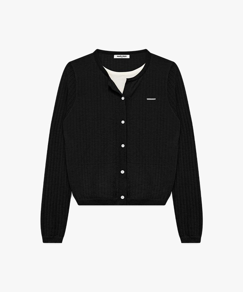Marie Claire Open Layered Wool Cardigan (Magakc09Mbk)