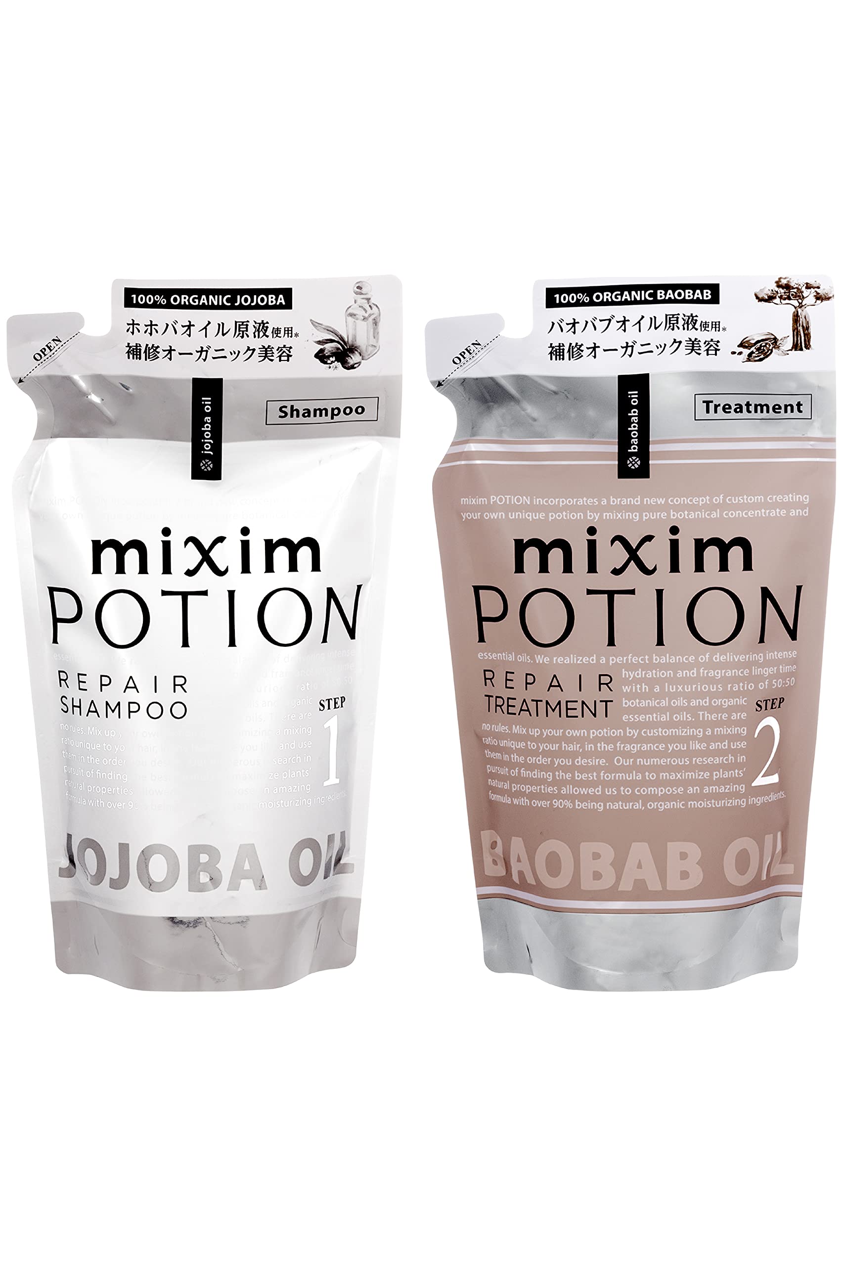 

Mixim Potion EX Repair Shampoo Treatment Refill Pair Set Shampoo and Conditioner Set