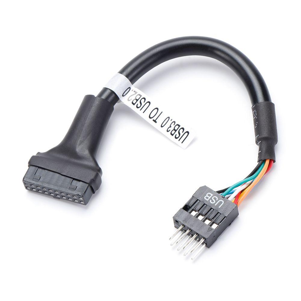 

Черный удлинитель-конвертер 20-контактный штекер на 9-контактный гнездо USB 3.0 на USB 2.0 кабель-адаптер 20pin female to 9pin male