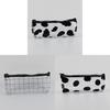 Transparent Pencil Case For Students Large Capacity School Supplies Organizer With Cow Dot Pattern