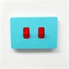 Minimalist Double-Button Push-Button Light Switch Frame, No Drilling Required. Double-Sided Adhesive Sticker Not Included.