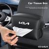 Caja de Pañuelos para Coche Bolsa de Almacenamiento de Papel de Cocina de Cuero Organizador Para K5 K9 Sorento Ceed Sportage Proceed RIO Stinger Forte Niro Soul