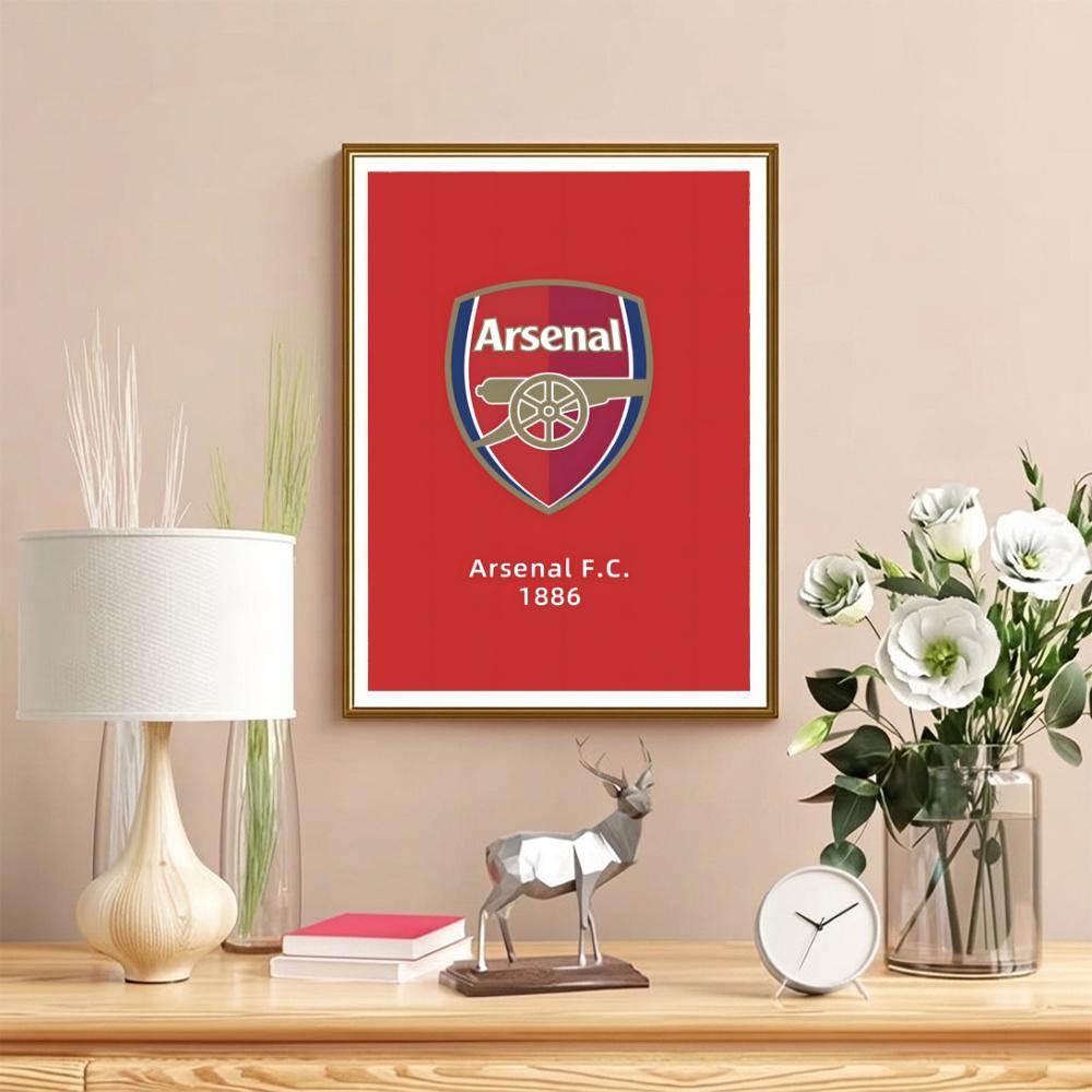 Arsenal Football Club Logo 5D Diy Diamond Painting Round Diamond Diy Frameless Holiday Artwork Suitable For Home Office Wall Decoration