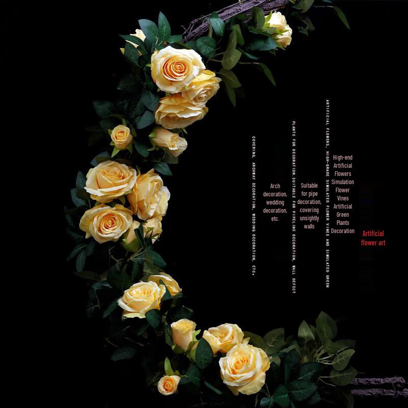 Outdoor Artificial Polar Rose Garland