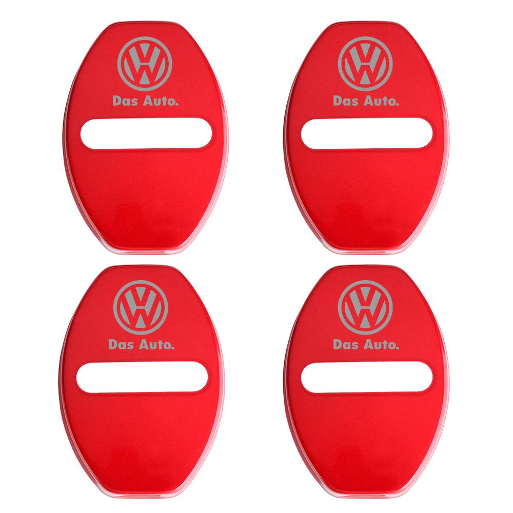 4pcs Car Door Lock Cover Badge Car Sticker for Volkswagen Golf 7 5 CC Passat GTD B6 Mk4 VW Tiguan Mk7 Scirocco Auto  Accessories