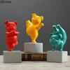 Lovely Cartoon French Bulldog Statuette Ornaments Animal Statue Desktop Decor Resin Figurines Crafts Children's Room Decoration