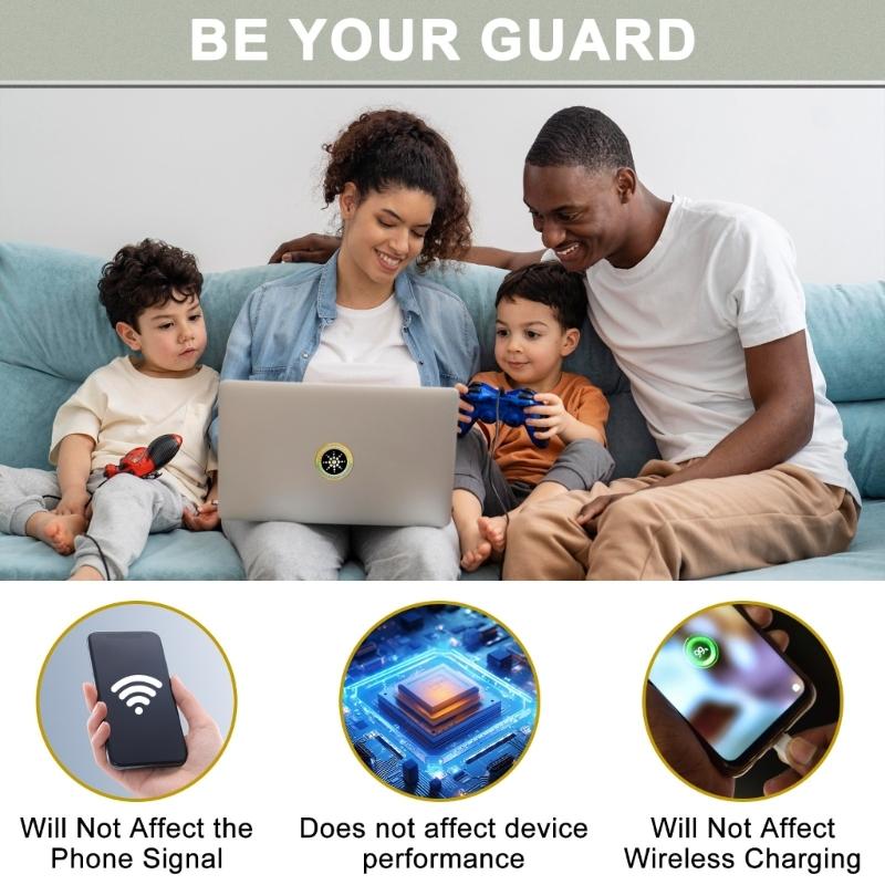 Electromagnetic Frequency Blocker Stickers for Home Electronics Laptops Tablets and Phones Shield Against Harmful Waves