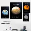 Planet Earth Jupiter Mercury Venus Mars Moon Posters And Prints Wall Art Canvas Painting Wall Pictures For Living Room Decor
