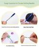 Blue Detachable Circular & Straight Knitting Needle Set with Replaceable Yarn Needles and Rope