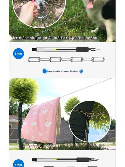 304 Stainless Steel Chain: Long & Short Links for Clothesline, Pet Chain, Swing, Guardrail, Lifting, and Chandelier.