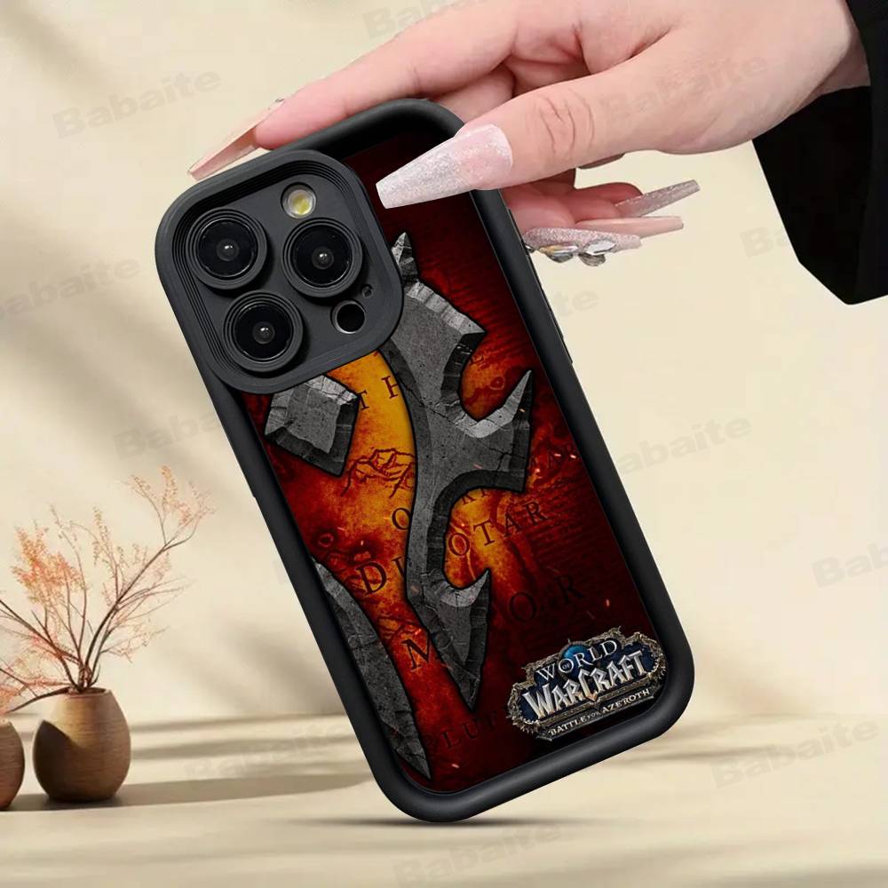 Game World Of Warcraft Silicone Soft Phone Case For IPhone 17 16 15 14 Plus 13 12 Mini 11 Black Cover