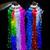 Véu Ventilador LED de Dança do Ventre de 1,5 metros com Luzes Coloridas para Mulheres Dança de Adoração e Louvor Suprimentos para Performances de Palco
