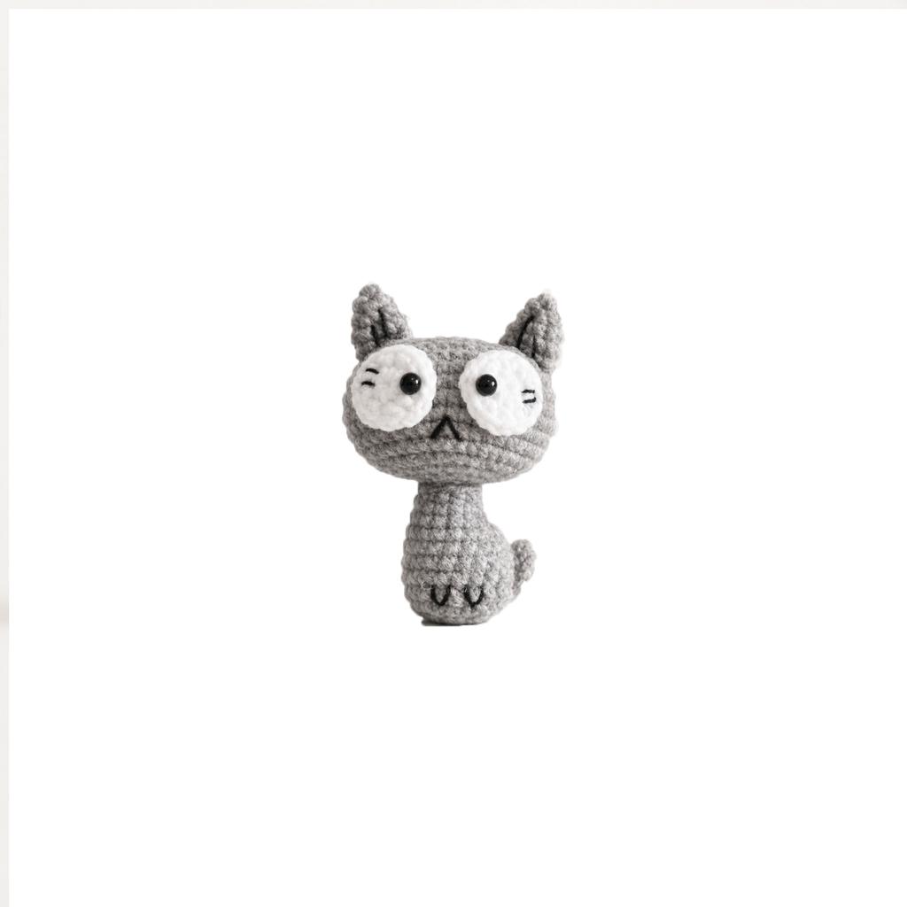 Cute Knitted Keychain - Soft Plush Key for Keys and Bags