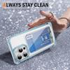 For iPhone 15 Pro Max Case Reinforced Corners TPU + Acrylic Phone Cover with Kickstand Card Holder