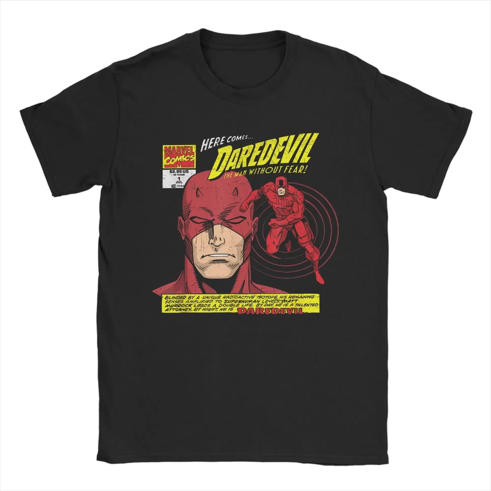 This Vintage Black Marvel Daredevil Comic T-shirt Captures the  Man Without Fear  Vibe for Retro Superhero Fans Who Love Classic Art 4XL