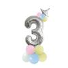 Digital Aluminum Film Balloon Set Balloon Bundle Balloon Column Baby Birthday Party Decoration Arrangement