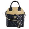 25a Diamantmuster Lederketten-Schultertasche Wildleder Material Goldene Beschläge Handtasche Damen Schwarz Reisfarbe