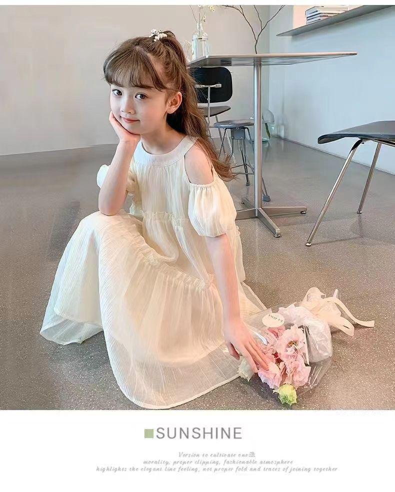 Girls' 2024 Summer Chiffon Princess Sling Dress – Fashionable and Trendy