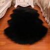 European Imitation Wool Plush Carpet - Gray and White
