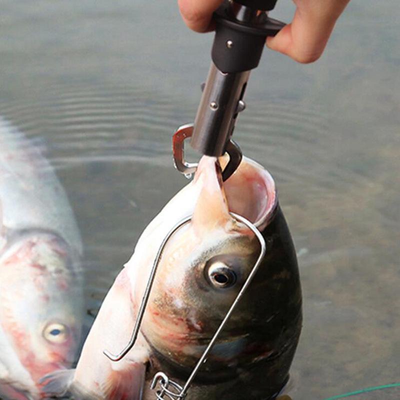 Folding Stainless Steel Fish Mouth Pliers - Fishing Accessory Gear for Anglers.