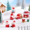 Weihnachtsdekoration aus Kunstharz Ornamente Niedliche Weihnachtsmannfiguren Mikrolandschaft Geschenk für Aquarium