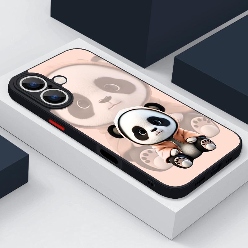 Magnetic For Magsafe Case For iPhone 17 Pro Max Lovely Cartoon Panda Cover For iPhone 16 Pro Max Funda iPhone 15 14 13 12 11 16E Air