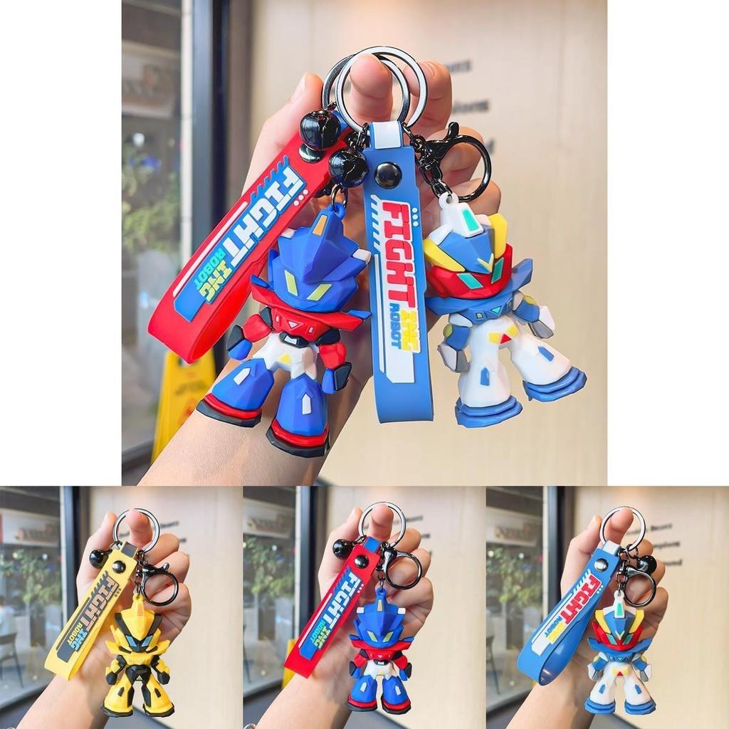 Premium Cartoon Transformer Keychain Accessory Adorable Robot Bag Charm Silicone Material
